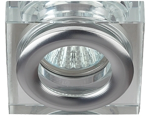 ERA Б0009344 WR4 CH/SL Светильник ЭРА влагозащищенный MR16,12V/220V, 50W  хром/серебро
