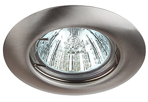 ERA C0043803 ST3 SN Светильник ЭРА штампованный MR16,12V/220V, 50W сатин никель