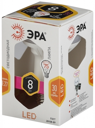 ERA Б0017229 LED R63-8W-827-E27 Лампа ЭРА LED smd R63-8w-827-E27.