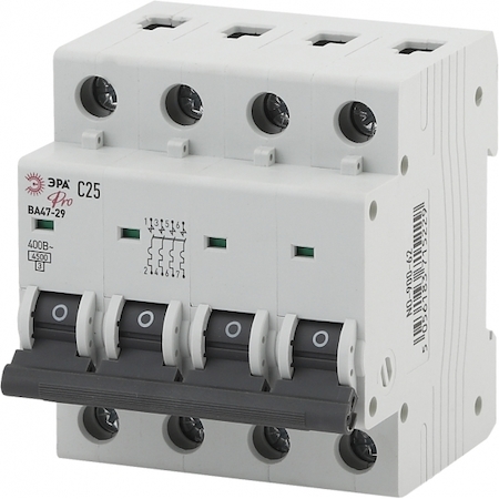 ERA Б0031783 NO-900-62  Автоматические  ЭРА Pro NO-900-62 ВА47-29 4P 25А кривая C