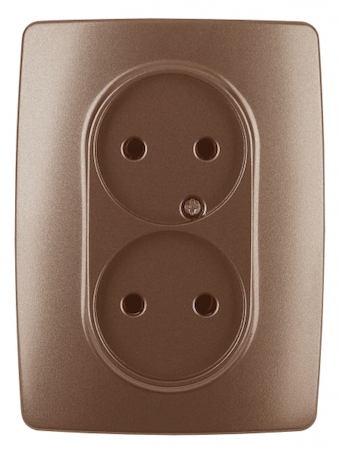 ERA Б0031246 12-2107-14 Эл/ус ЭРА Розетка 2X2P, 16A-250В, IP20, Эра12, медь
