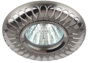 ERA Б0021529 KL67 SN Светильник ЭРА литой MR16,12V/220V, 50W сатин никель