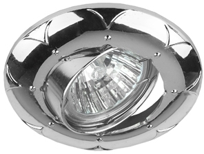 ERA Б0021519 KL69A CH Светильник ЭРА литой пов. MR16,12V/220V, 50W хром