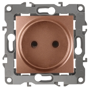ERA Б0019317 12-2005-14 ЭРА Розетка 2P, 16АХ-250В, без м.лапок, Эра12, медь (10/100)