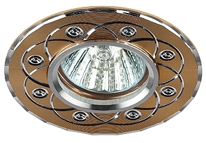 ERA Б0003850 KL40 SL/GD Светильник ЭРА литой  "алюминевый " MR16,12V/220V, 50W  золото/серебро