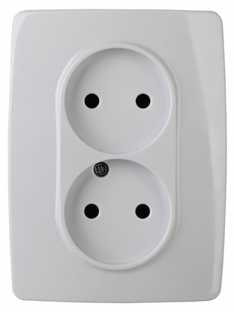 ERA Б0031238 12-2107-01 Эл/ус ЭРА Розетка 2X2P, 16A-250В, IP20, Эра12, белый