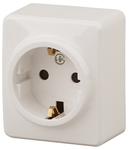 ERA Б0020689 11-2204-02 Эл/ус ЭРА Розетка 2P+E Schuko со шторками, 16A-250В, IP20, ОУ, Эра Эксперт, сл.кость