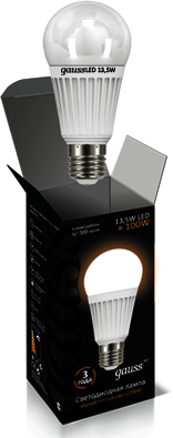 LD102502113 Лампа Gauss LED Globe 13.5W E27 2700K 1/10/40