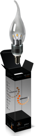 HA104202105-D Лампа Gauss LED Candle Tailed Crystal clear 5W E27 2700K диммируемая 1/10/100