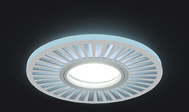 Светильник Gauss Backlight BL136 Кругл./узор. Белый, Gu5.3, 3W, LED 4000K 1/40
