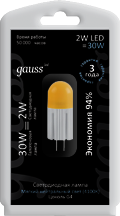 YS107307202 Лампа Gauss LED G4 230V 2W 4100K