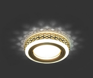 Светильник Gauss Backlight BL084 Кругл. Золото/Белый, Gu5.3, 3W, LED 3000K 1/30