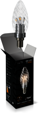 HA133201203 Лампа Gauss LED Candle Special Crystal clear 3W E14 4100K 1/10/100