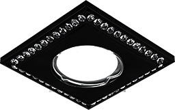 Светильник Gauss Strass CA041 Квадрат. Кристал/Черный, Gu5.3 1/30