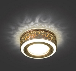 Светильник Gauss Backlight BL092 Кругл. Золото/Белый, Gu5.3, 3W, LED 3000K 1/30