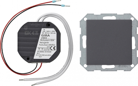 Gira 296928 Netgelijkrichter IB 250 mA Systeem 55 antraciet