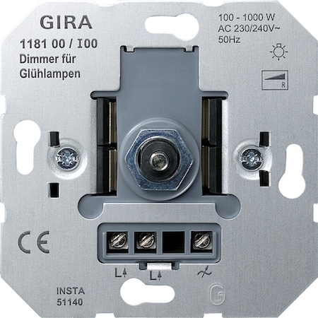 Gira 118100 Диммер 1000 Вт