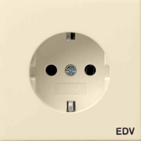 Gira 0458111 Розетка с з/к и надписью "EDV"