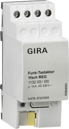 Gira 113200 Кнопочн. коммутатор 1-кан, REG