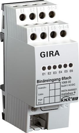 Gira 106800 Бинарный вход 6 канальный 24 В