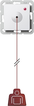 Gira 591203 Trekdrukcontact Systeem 55 zuiver wit
