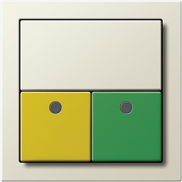 5909111 Aanwezigheidsknop groen, geel Gira F100 crème wit