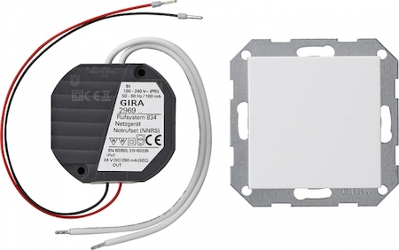 Gira 296903 Netgelijkrichter IB 250 mA Systeem 55 zuiver wit