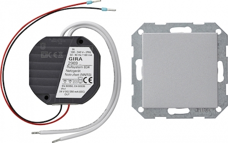 Gira 296926 Netgelijkrichter IB 250 mA Systeem 55 kleur aluminium