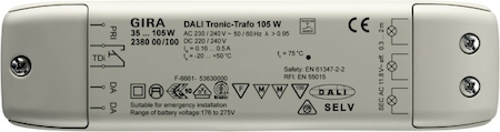 Gira 238000 DALI tronic transformer 105 W