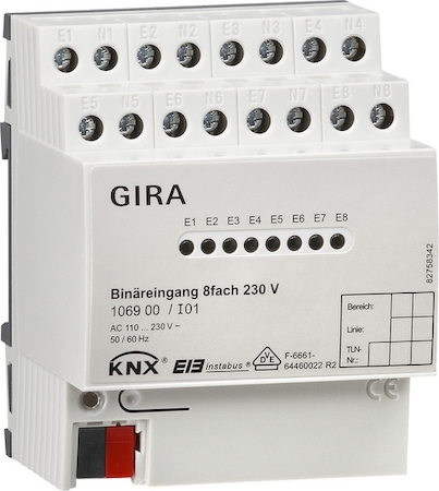 Gira 106900 Бинарный вход 8 канальный 230 В