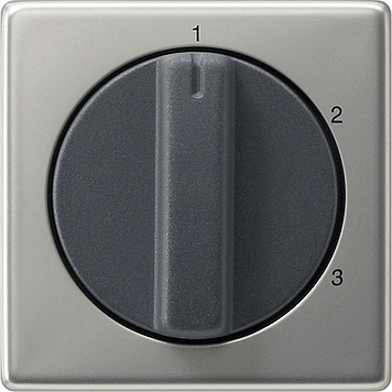 066820 Afdekking draaiknop 3-standen 1/2/3 Gira E22 Edel staal
