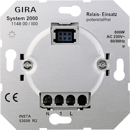 Gira 114800 Вставка реле беспотенциальная