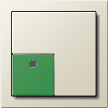 5908111 Aanwezigheidsknop groen Gira F100 crème wit