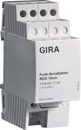 Gira 113400 Радиокоммутатор. 1- канальный REG