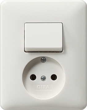 Gira 047603 Combinatie WCD/schakelaar Systeem 55 zuiver wit