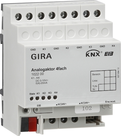 Gira 102200 Аналоговый выход Instabus 4 канальный