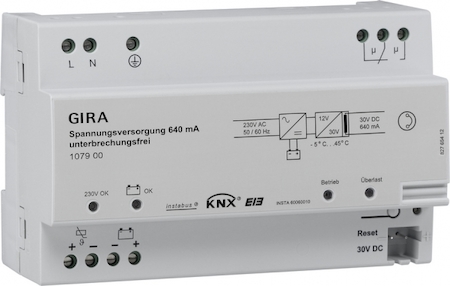 Gira 107900 Блок питания 640 мА без отключения