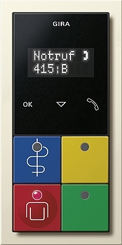 5929111 Dienstruimteterm. met spraakfunctie Gira F100 crème wit