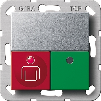 Gira 292026 Kamermodule Oproep-/aanwez.knop Systeem 55 kleur aluminium