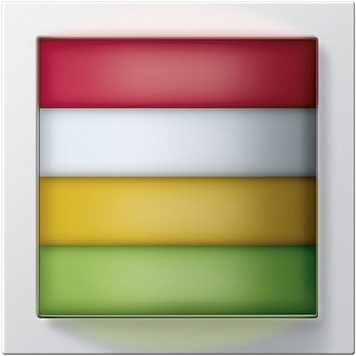 5944112 Kamersignaallamp rood,wit,geel,groen Gira F100 zuiver wit