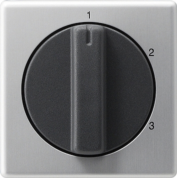 0668203 Afdekking draaiknop 3-standen 1/2/3 Gira E22 aluminium