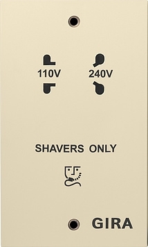 Gira 041901 Scheercontactdoos Systeem 55 crème wit