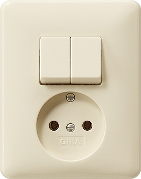 Gira 047501 Combinatie WCD/serie Systeem 55 crème wit