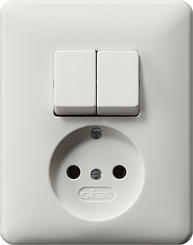 Gira 047504 Combinatie WCD/serie Standaard 55 zuiver wit mat