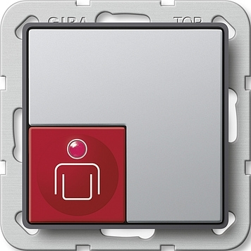 5900203 Oproepknop Gira E22 kleur aluminium