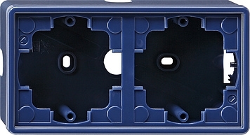 Gira 050246 Opbouwbehuizing 2-voudig (m/13x25) S-Color blauw
