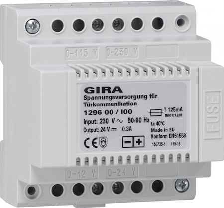 Gira 129600 Трансформатор 24В DC для домофонных систем