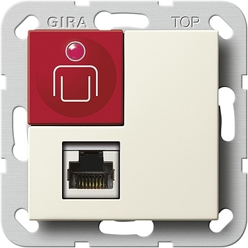 Gira 590101 Oproepknop Nevensteekcontact Systeem 55 crème wit