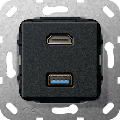 Gira 567910 Разъем HDMI, USB 3.0 A