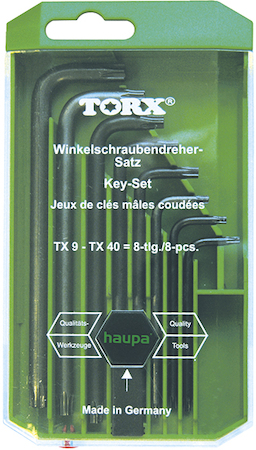 Haupa 100941 Allen key set  8-piece Tx 9-40